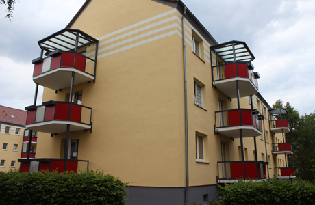Balkonanbau in der Bergstraße 11 - 13, 14 - 16 und 18 - 20